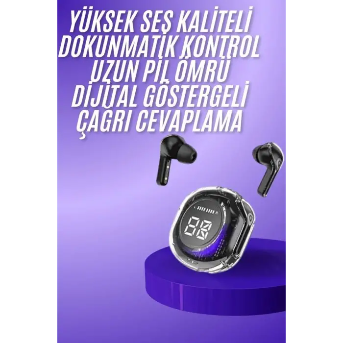 Yeni Nesil Bluetooth Kulaklık Dijital Göstergeli Gaming Dokunmatik 5.3 Kablosuz