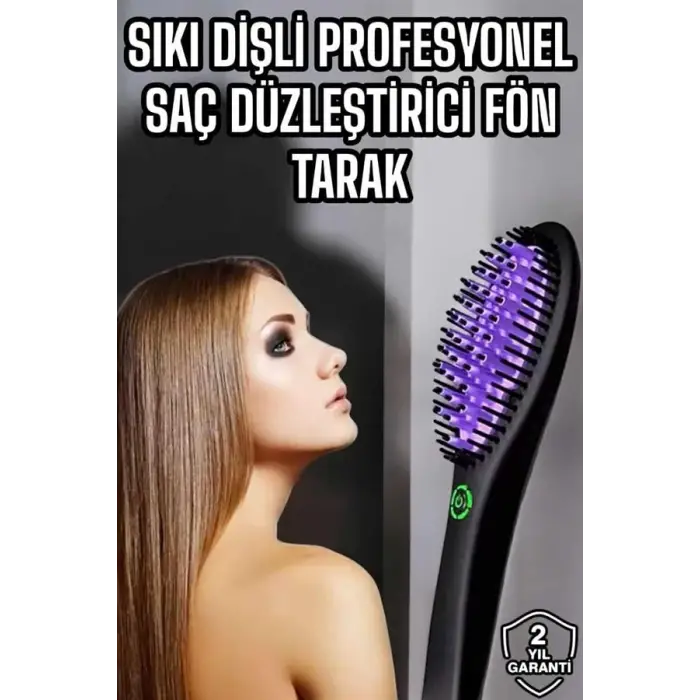 Yeni Nesil Elektrikli Fön Tarak Düzleştirici Isı Ayarlı