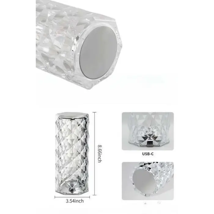 Yeni Nesil Modern Kristal Masa ve Gece Lambası Dokunmatik Renk Değiştirebilen