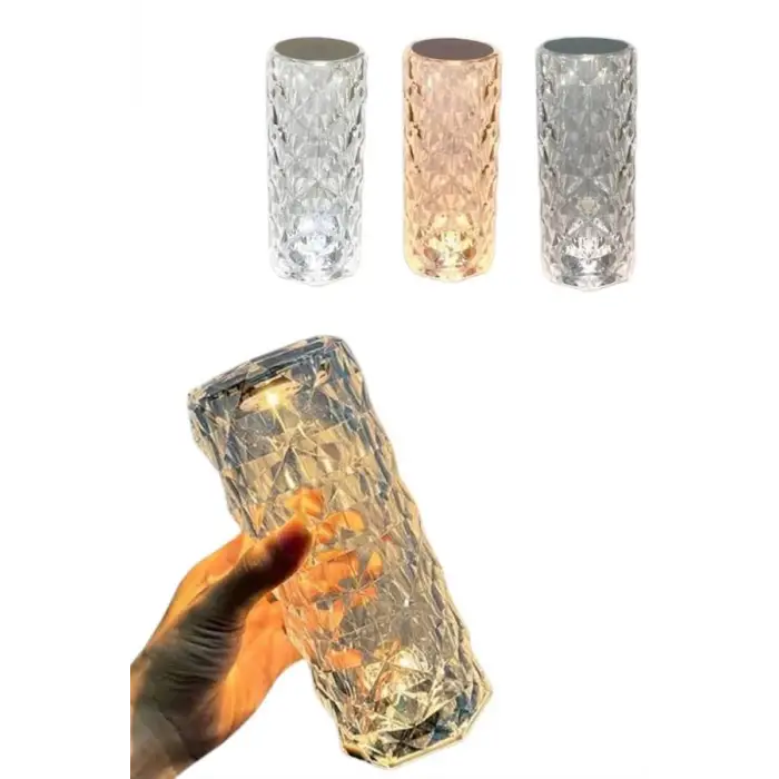 Yeni Nesil Modern Kristal Masa ve Gece Lambası Dokunmatik Renk Değiştirebilen