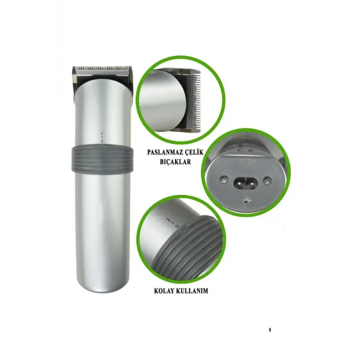 Yeni Nesil Profesyonel Şarjlı Saç Sakal Tıraş Makinesi Ayarlanabilir 4 Taraklı