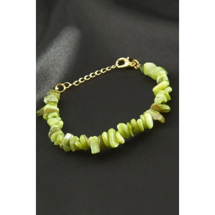 Yeşim Kırık Doğaltaş Bileklik