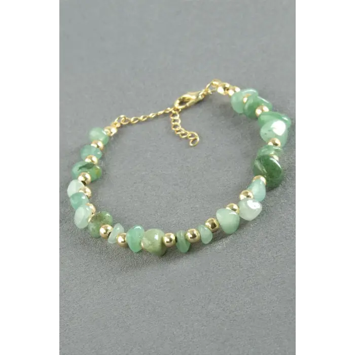 Yeşim Kırık Doğaltaş Bileklik