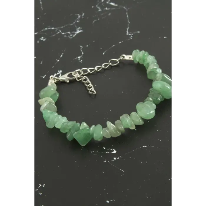 Yeşim Kırık Doğaltaşlı Bileklik