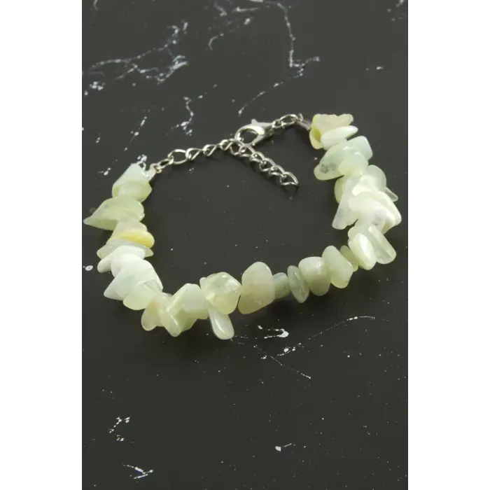 Yeşim Kırık Doğaltaşlı Bileklik