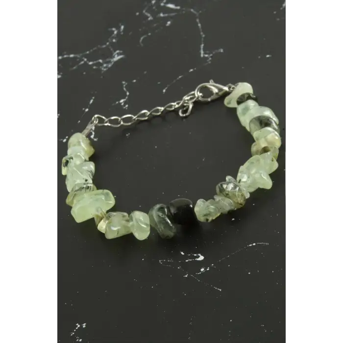 Yeşim Kırık Doğaltaşlı Bileklik