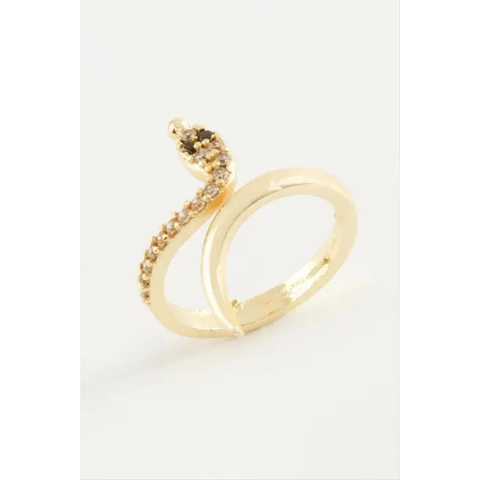 Yılan Zirkon Taşlı Yüzük