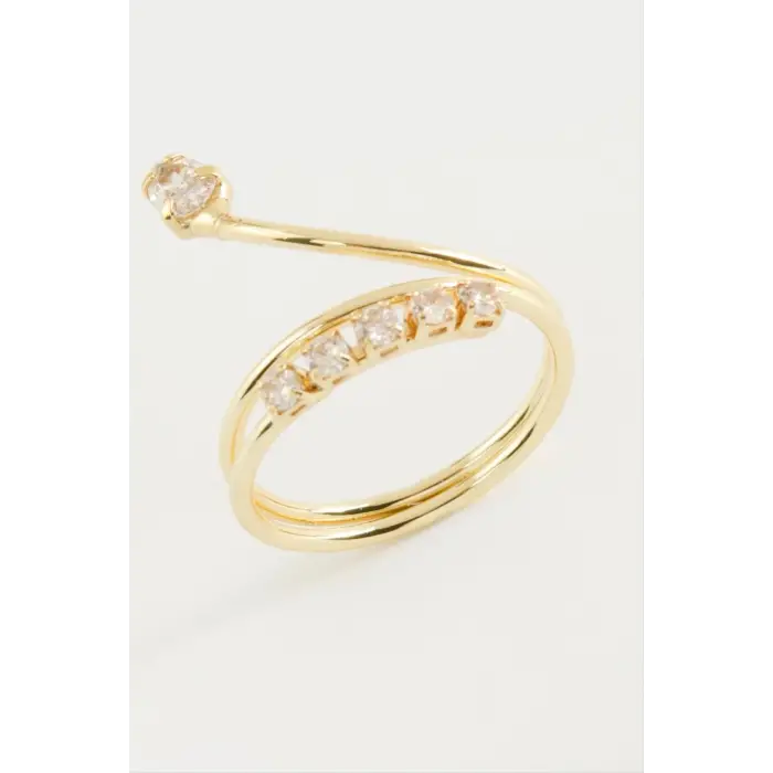 Yılan Zirkon Taşlı Yüzük