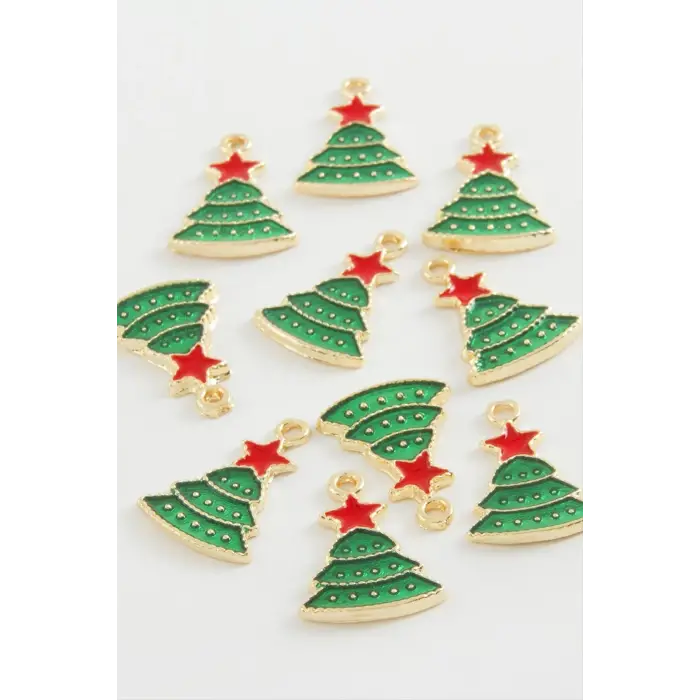 Yılbaşı Ağacı Eldiveni Mineli Kolye Ucu 1 Adet