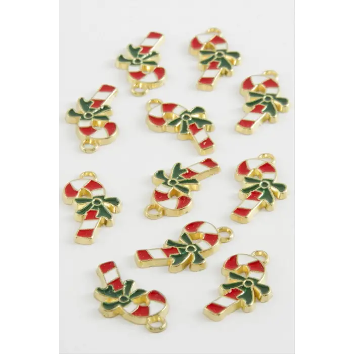 Yılbaşı Şekeri Mineli Kolye Ucu 1 Adet