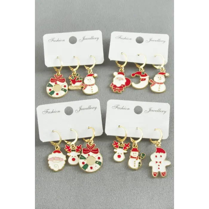 Yılbaşı Temalı Lüx Mineli Küpe