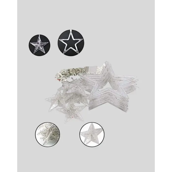 Yıldız Figürlü Perde Peri Led 3x3 Metre Dekoratif Işık