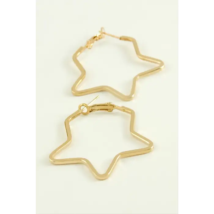 Yıldız Halka Küpe 4 cm