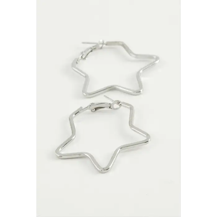 Yıldız Halka Küpe 4 cm