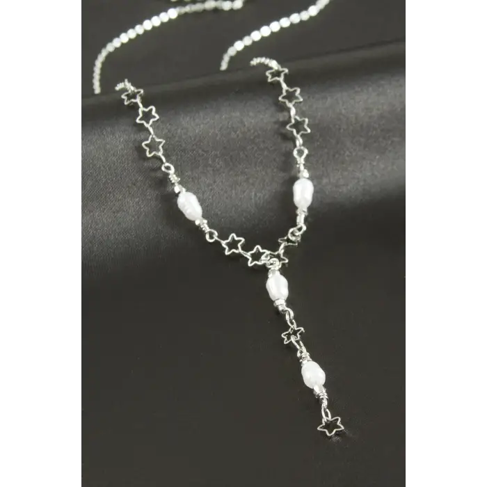 Yıldız İnci Y Kolye