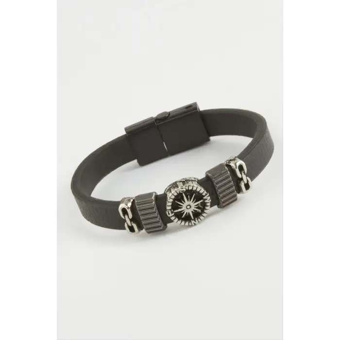 Yıldız Kaliteli Mıknatıslı Suni Deri Bileklik