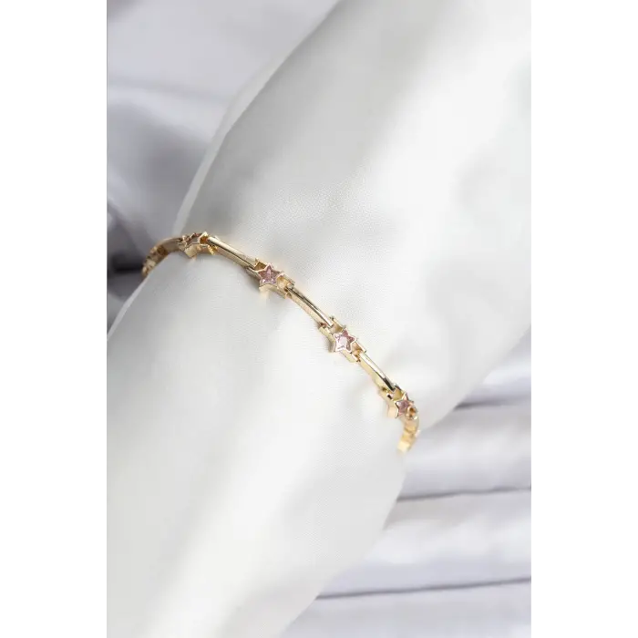 Yıldız Model Gold Renk Pirinç Bileklik