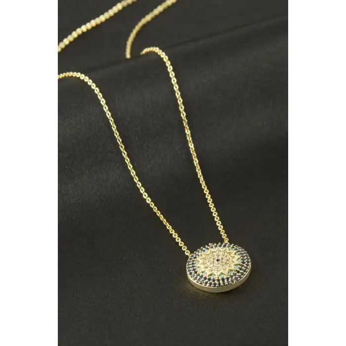 Yıldız Nazar Zirkon Taşlı Kolye