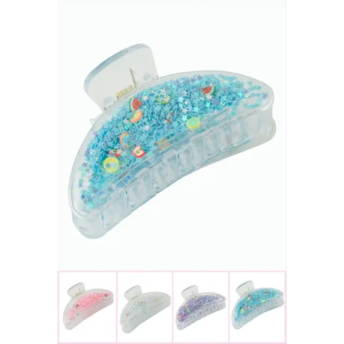 Yıldız Şeffaf Mandal Toka 8 cm