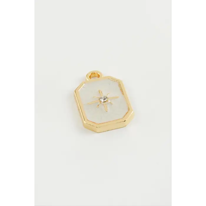 Yıldız Taşlı Mineli Kolye Ucu