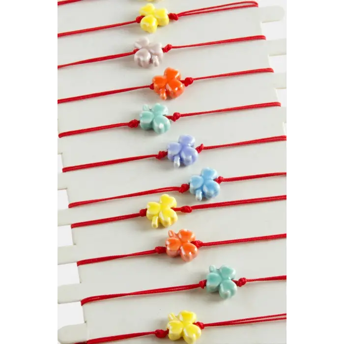 Yonca Cam İp Bileklik