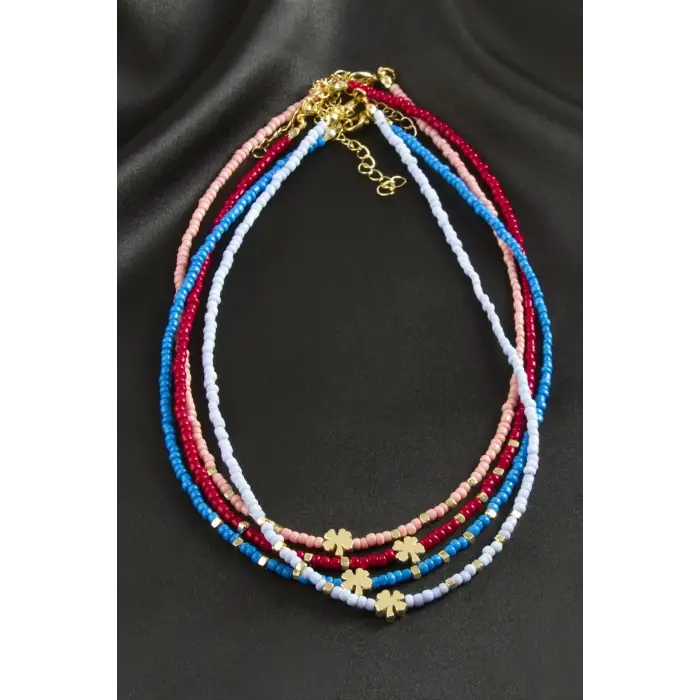 Yonca Kum Boncuk Kolye