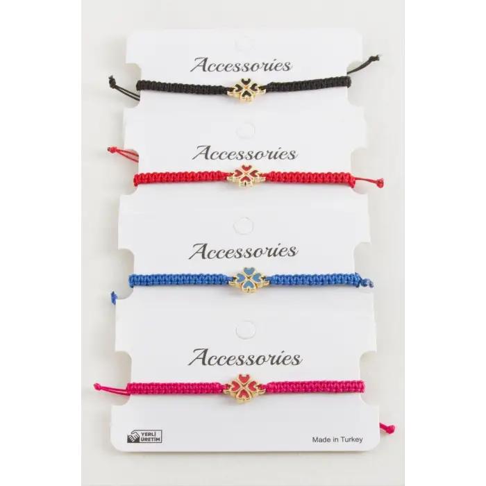 Yonca Makrome Örgülü Bileklik