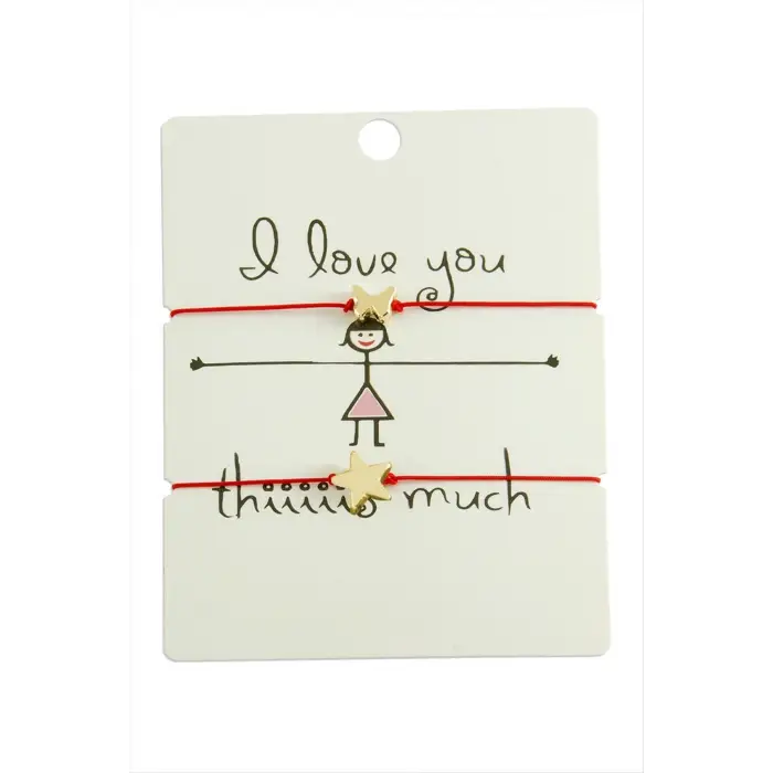 Yonca Yıldız İp Bileklik 2 Adet