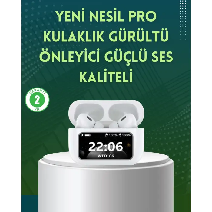 Yüksek Bass ve Güçlü Ses Özellikli Akıllı Bluetooth Kulaklık Dokunmatik Kontrol