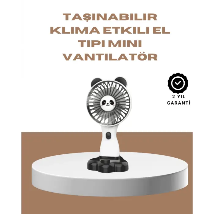 Yüksek Performanslı USB Mini Vantilatör – Panda Desenli
