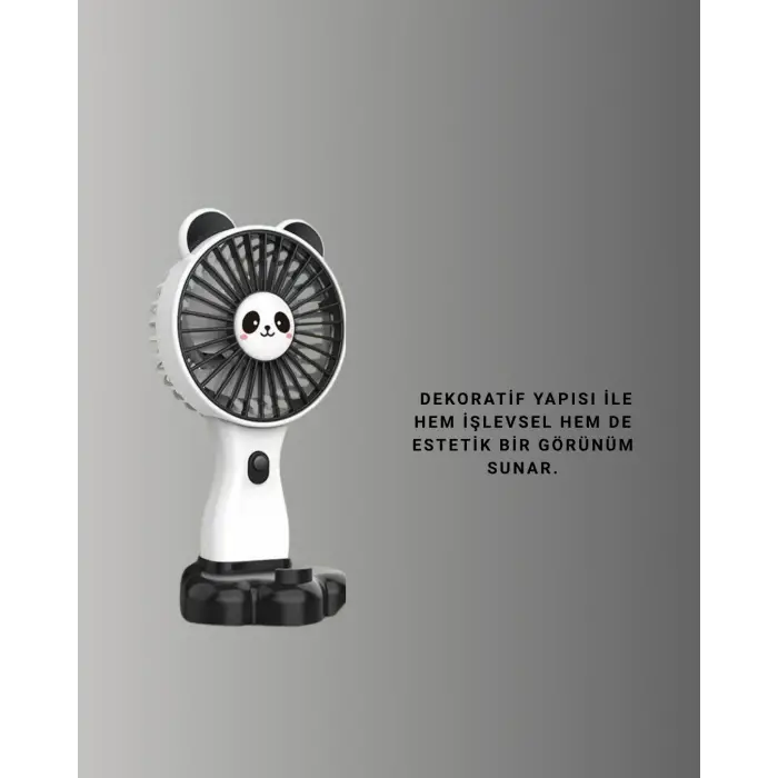 Yüksek Performanslı USB Mini Vantilatör – Panda Desenli