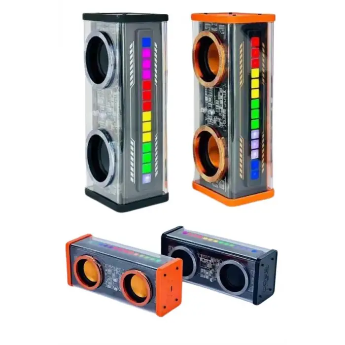 Yüksek Ses Kaliteli Kablosuz 5.0 Bluetooth Hoparlör RGB Işıklı