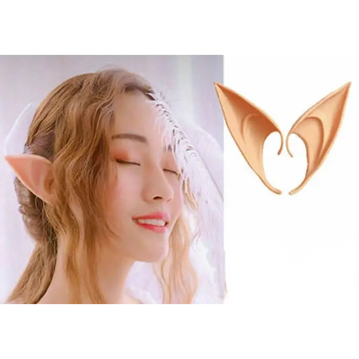Yumuşak Malzemeden İmal Lateks Elf Kulağı 1 Çift 10x5 cm