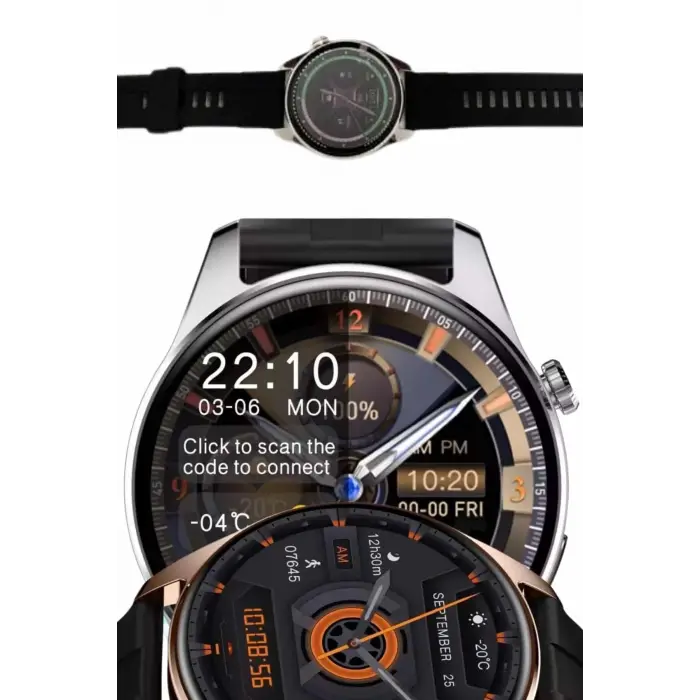 Yuvarlak Kasa 46mm Akıllı Saat Android Ve IOS Uyumlu Uyku ve Sağlık Takibi