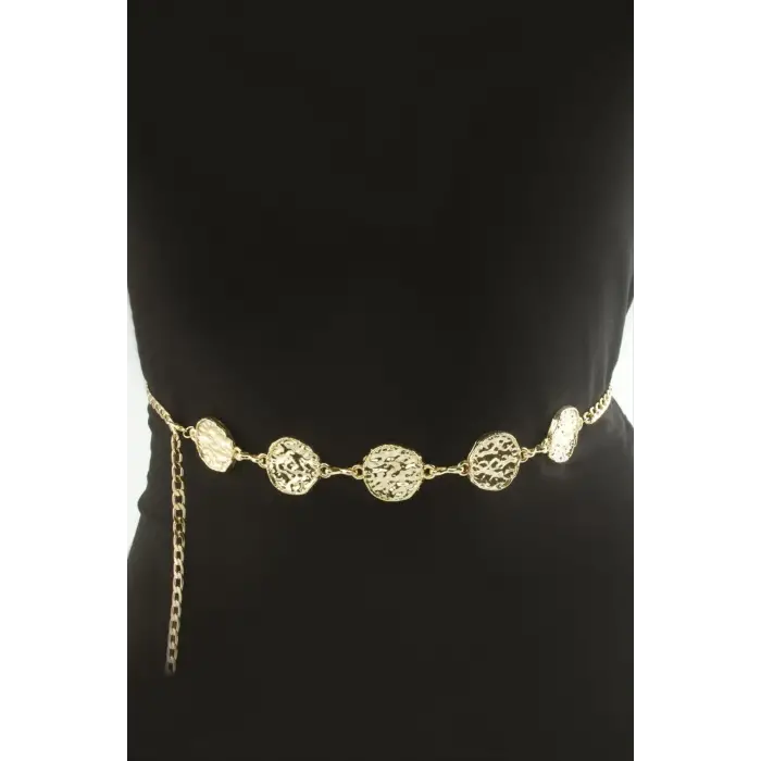 Yuvarlak Metal Zincir Kemer