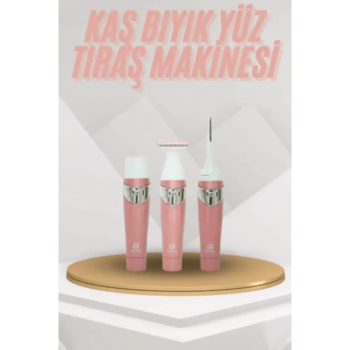 Yüz Kaş ve Tüm Vücut Epilasyon Aleti 3 Başlıklı Hassas Ciltlere Uygun Epilatör