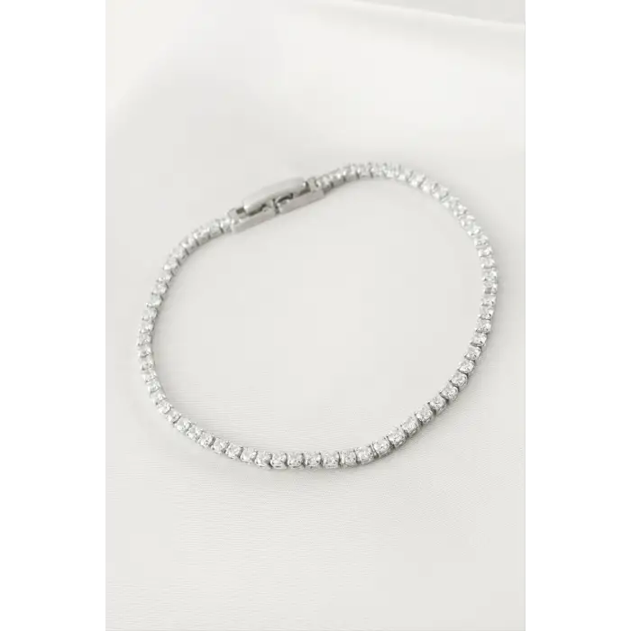 Zirkon Taşlı Suyolu Bileklik 4 mm