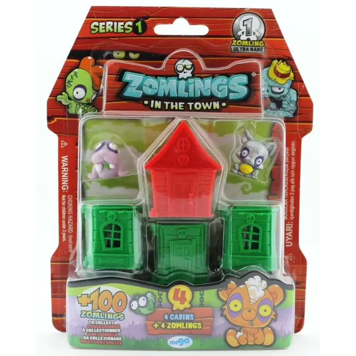 Zomlings 4Lü Paket Seri 1 Kırmızı Evli  P00972