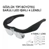 - Şarjlı Gözlük Büyüteç  4 Farklı Lens -11537dc