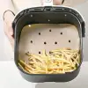 100 Adet Air Fryer Pişirme Kağıdı Tek Kullanımlık Hava Fritöz Yapışmaz Yağlı Kağıt Delikli  Model