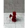 12 cm Kırmızı Ejderha Figürü Koleksiyonluk Dekoratif Biblo