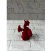12 cm Kırmızı Ejderha Figürü Koleksiyonluk Dekoratif Biblo