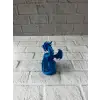 12 cm Mavi Ejderha Figürü Koleksiyonluk Dekoratif Biblo