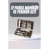 12 Parça Manikür Pedikür Seti Tırnak Bakımı Nasır Temizleme El Ayak Bakımı