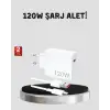 120W Hızlı Şarj Başlığı Ultra Güçlü Type-C Adaptör Kablo Dahil
