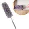 140 Cm Teleskopik Uzatılabilir Mikrofiber Yumuşak Başlıklı Gri Toz Alma Fırçası Toz Püskülü