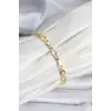 14K Gold Renk Kaplama Baklava Dilim Model Kadın Bileklik