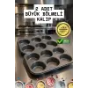 2 Adet Cupcake Fırın Kalıbı 6 Büyük Bölmeli Muffin Kek Kalıbı