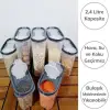 2 Kapaklı Ölçekli Erzak Kuru Gıda Saklama Kutusu Kabı 2,4 Litre-sa940