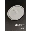 20 Adet Şeffaf Yuvarlak 3 Cm Çaplı Güçlü Disk Yapışkanlar